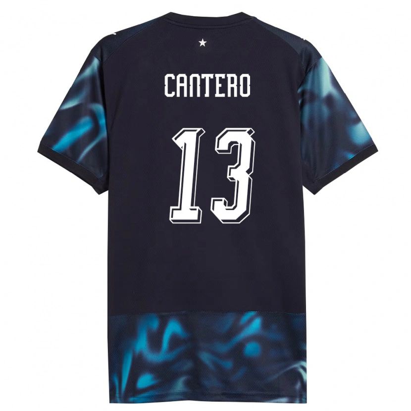 Danxen Women Paraguay Alexis Cantero #13 Navy Sky Blue Away Jersey 26-28 T-Shirt