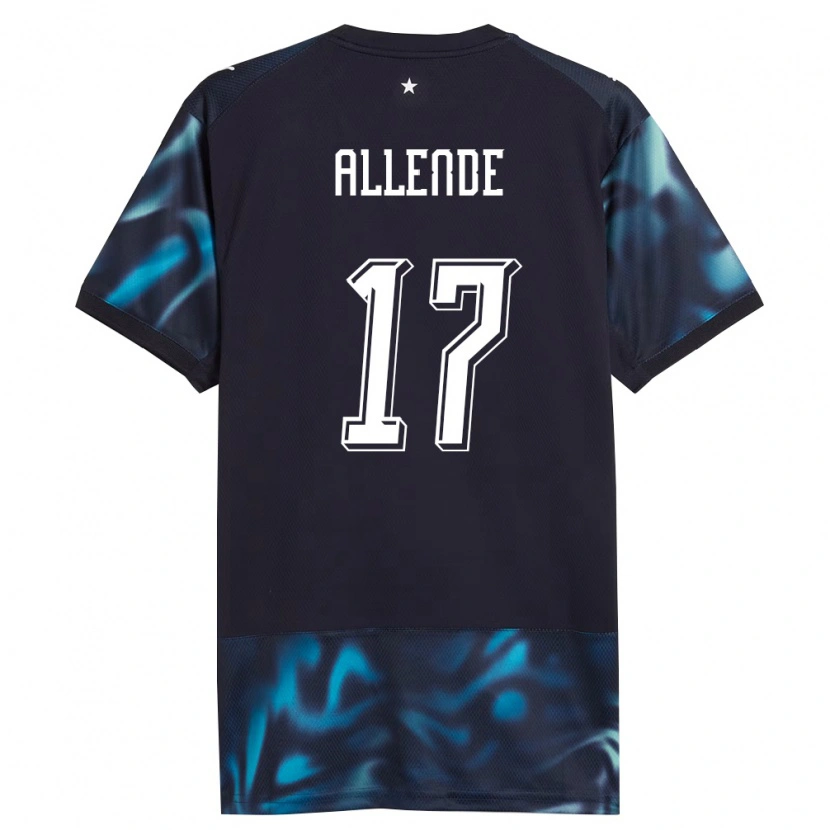 Danxen Women Paraguay Félix Allende #17 Navy Sky Blue Away Jersey 26-28 T-Shirt