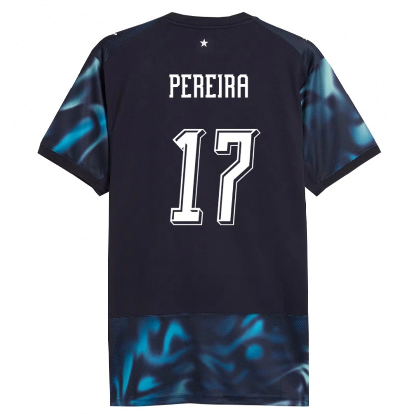 Danxen Women Paraguay Kevin Pereira #17 Navy Sky Blue Away Jersey 26-28 T-Shirt