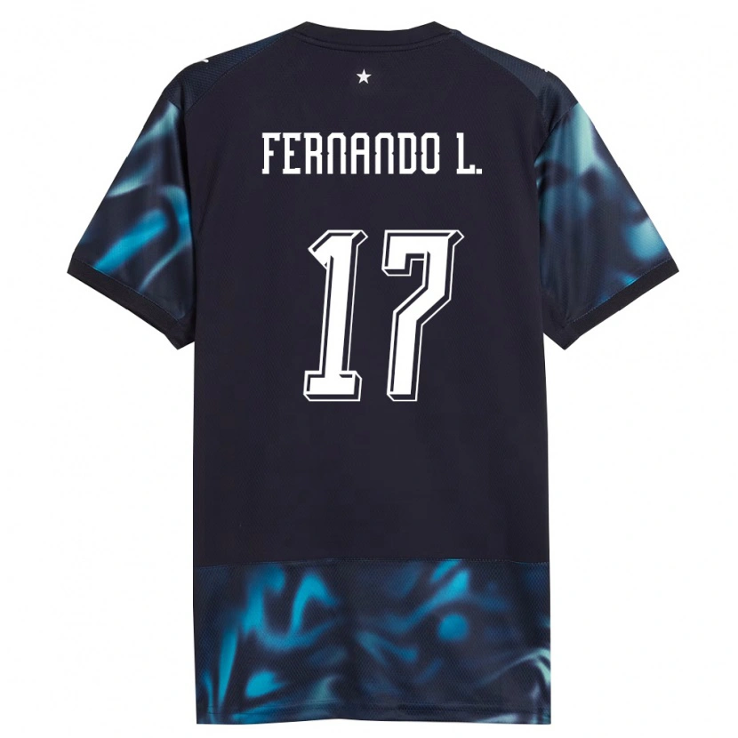 Danxen Women Paraguay Fernando Leguizamón #17 Navy Sky Blue Away Jersey 26-28 T-Shirt
