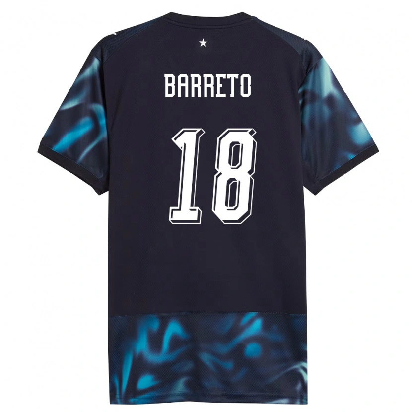 Danxen Women Paraguay Liz Barreto #18 Navy Sky Blue Away Jersey 26-28 T-Shirt