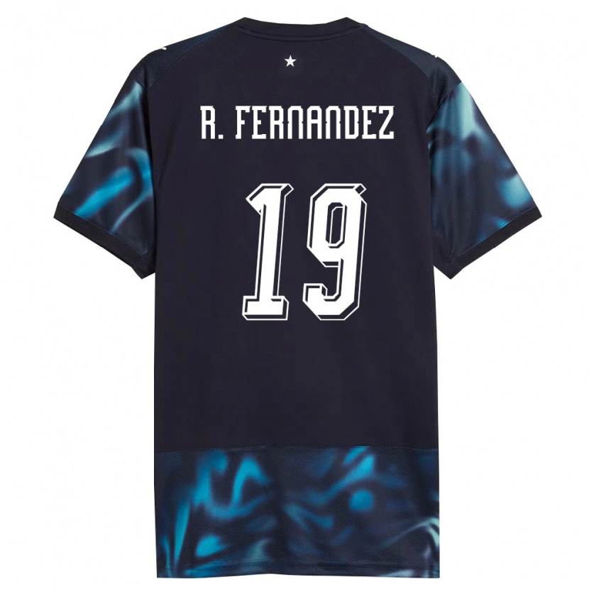 Danxen Women Paraguay Rebeca Fernández #19 Navy Sky Blue Away Jersey 26-28 T-Shirt