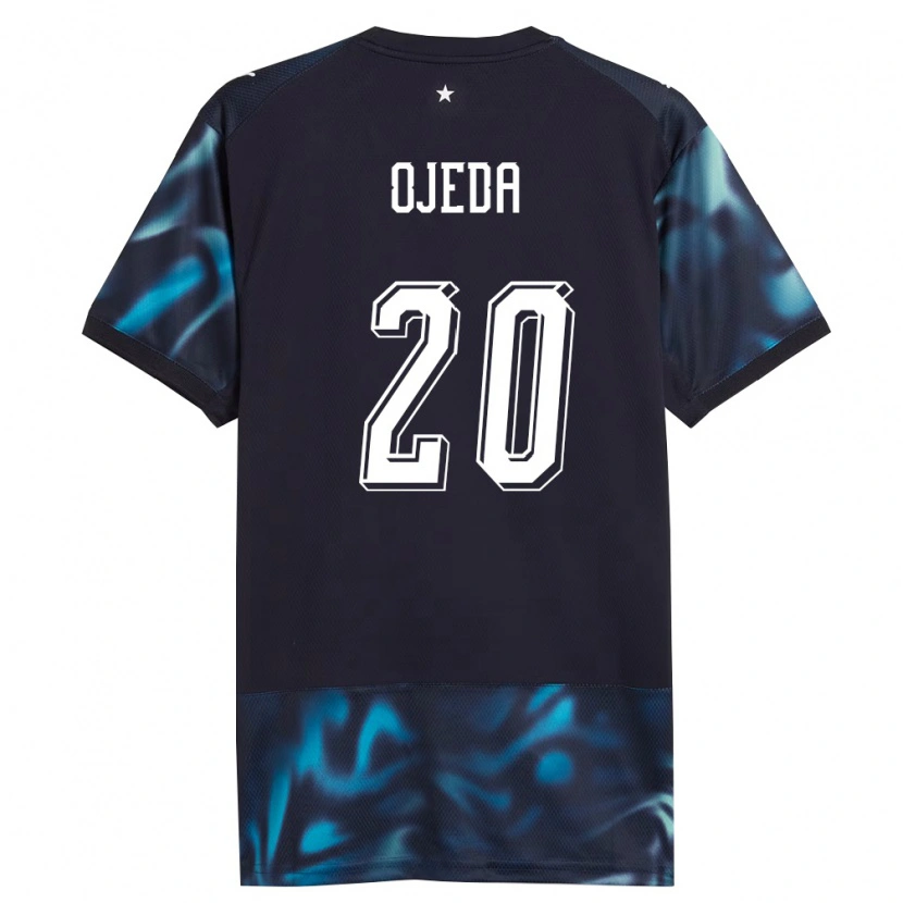 Danxen Women Paraguay Braian Ojeda #20 Navy Sky Blue Away Jersey 26-28 T-Shirt