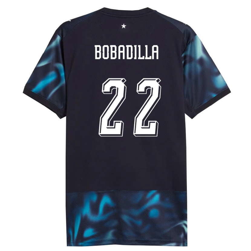 Danxen Women Paraguay Dylan Bobadilla #22 Navy Sky Blue Away Jersey 26-28 T-Shirt