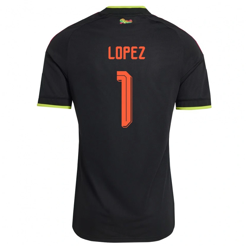 Danxen Women Peru Karla Lopez #1 Black Yellow Pink Away Jersey 26-28 T-Shirt