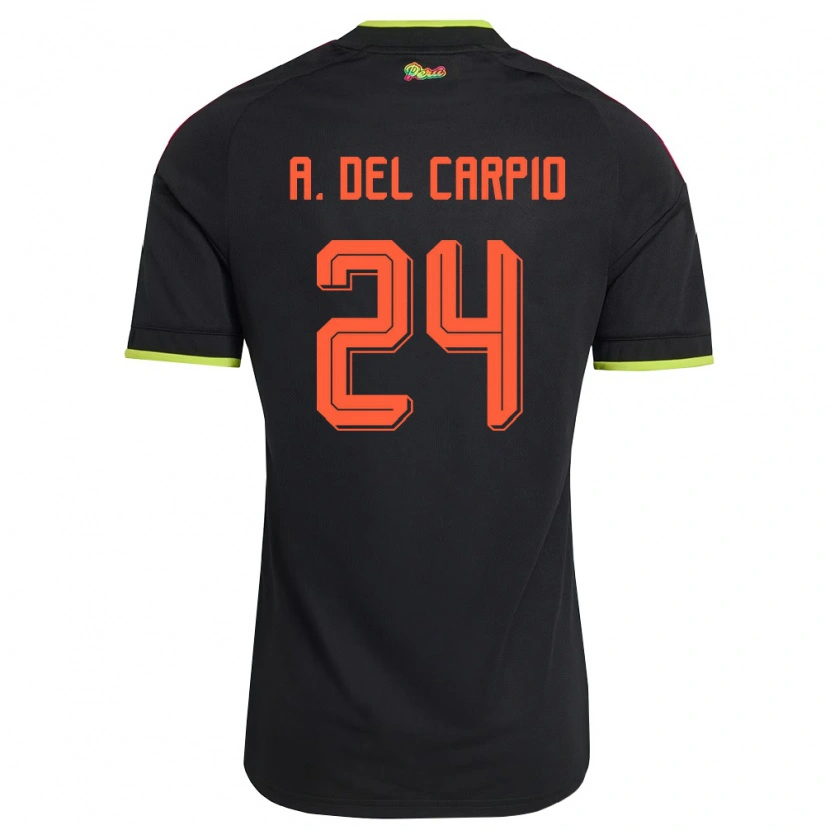 Danxen Women Peru Annie Del Carpio #24 Black Yellow Pink Away Jersey 26-28 T-Shirt