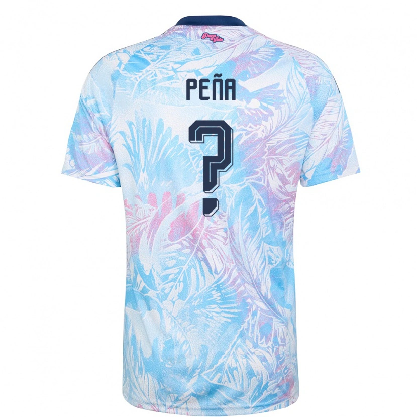 Danxen Women Costa Rica Randy Pena #0 Sky Blue Navy Pink Away Jersey 26-28 T-Shirt
