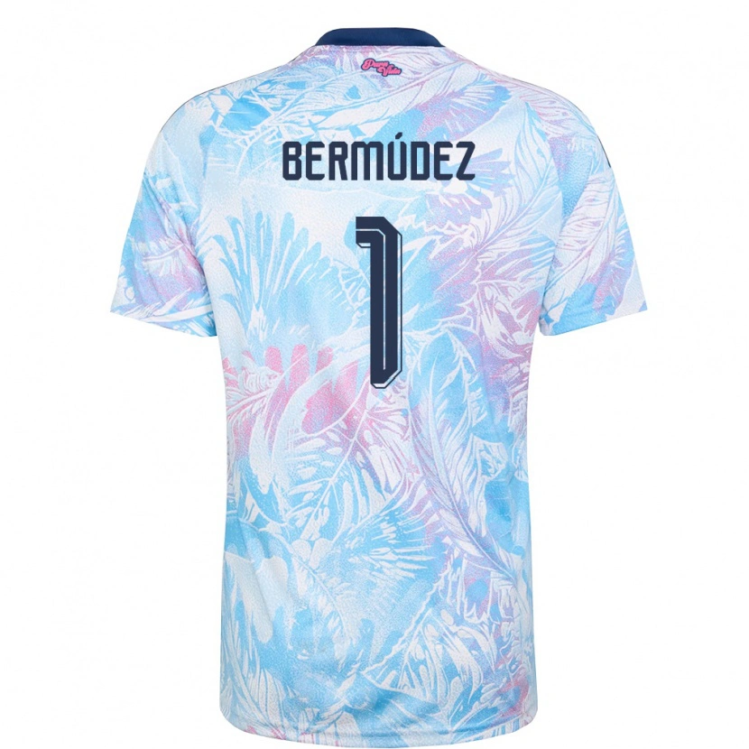 Danxen Women Costa Rica Noelia Bermudez #1 Sky Blue Navy Pink Away Jersey 26-28 T-Shirt