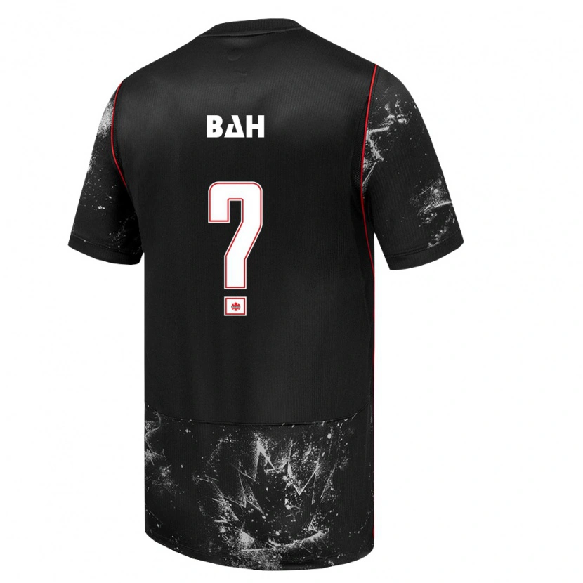 Danxen Women Canada Elage Bah #0 Black White Red Away Jersey 26-28 T-Shirt