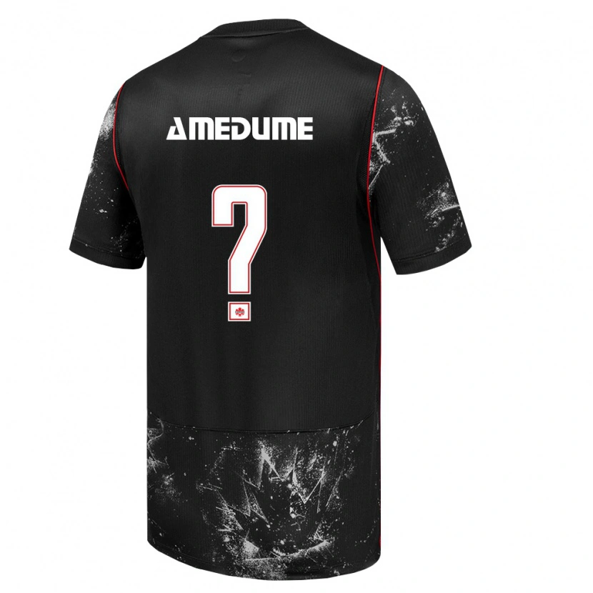 Danxen Women Canada Paul Amedume #0 Black White Red Away Jersey 26-28 T-Shirt