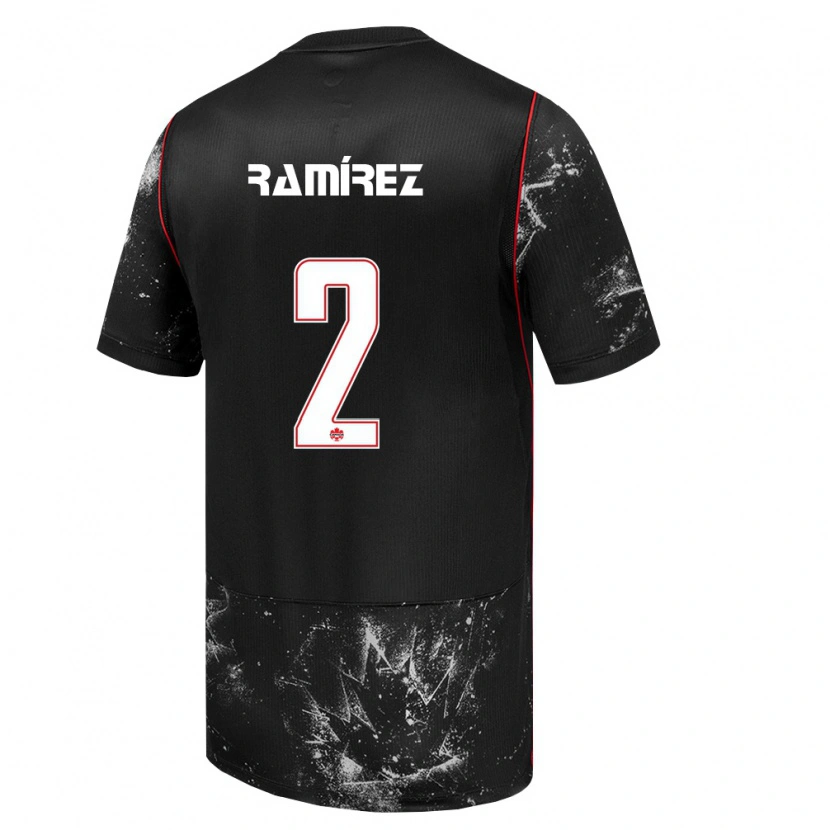 Danxen Women Canada Luis Ramírez #2 Black White Red Away Jersey 26-28 T-Shirt