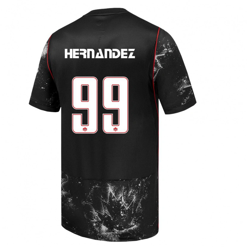 Danxen Women Canada Jeneva Hernandez Gray #99 Black White Red Away Jersey 26-28 T-Shirt