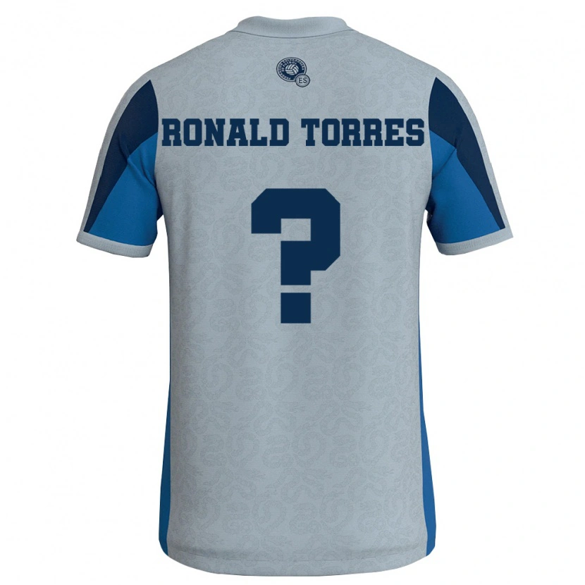 Danxen Women El Salvador Ronald Torres #0 White Sky Blue Away Jersey 26-28 T-Shirt