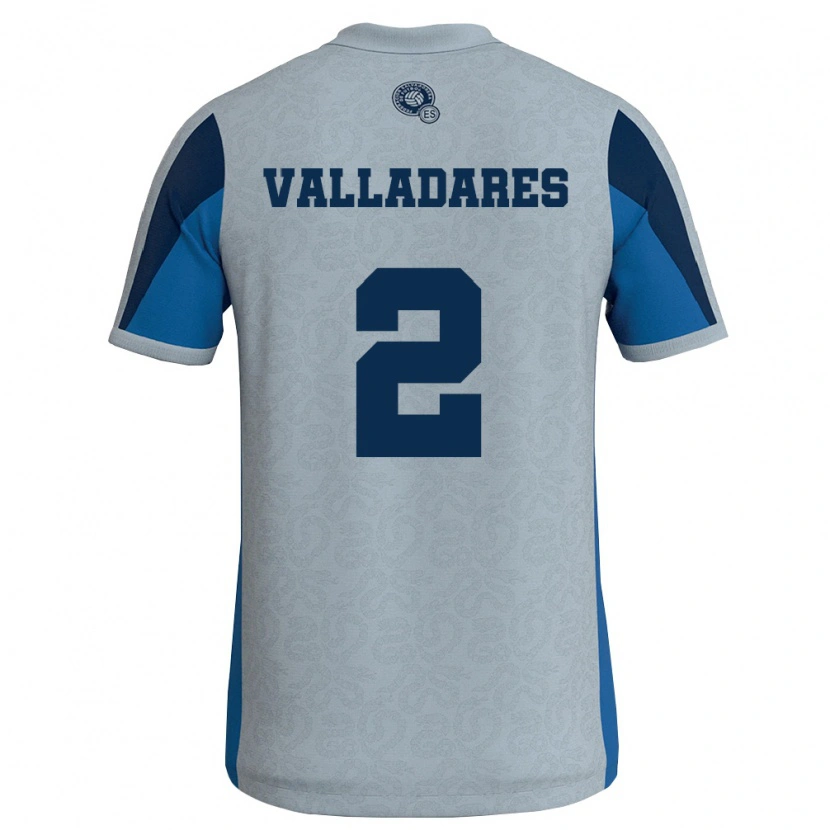 Danxen Women El Salvador Edenilson Valladares #2 White Sky Blue Away Jersey 26-28 T-Shirt