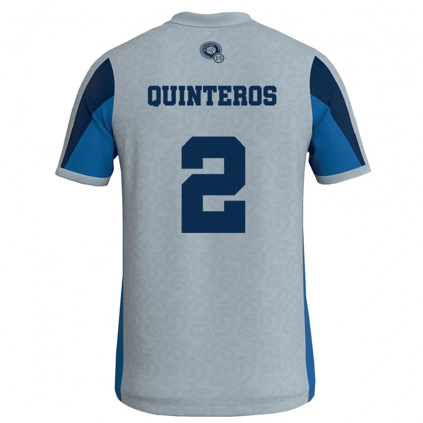 Danxen Women El Salvador Ronald Quinteros #2 White Sky Blue Away Jersey 26-28 T-Shirt