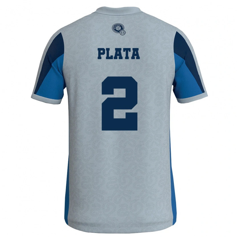 Danxen Women El Salvador Juana Plata #2 White Sky Blue Away Jersey 26-28 T-Shirt
