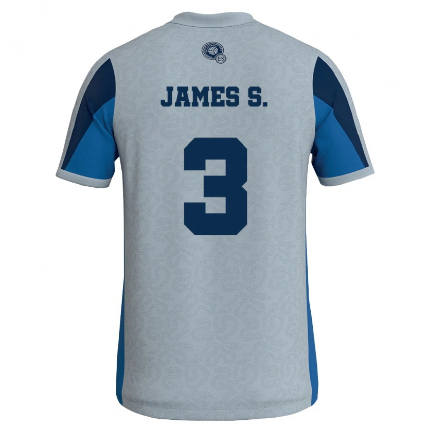 Danxen Women El Salvador James Sánchez #3 White Sky Blue Away Jersey 26-28 T-Shirt