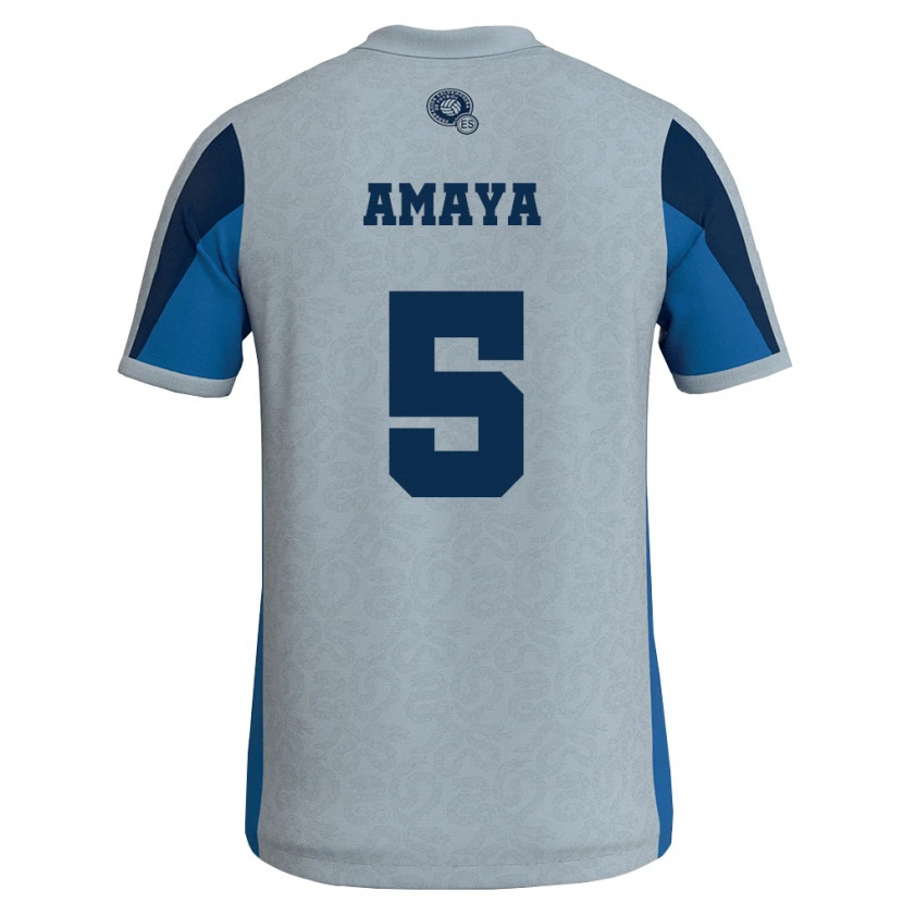 Danxen Women El Salvador Nicolle Amaya #5 White Sky Blue Away Jersey 26-28 T-Shirt