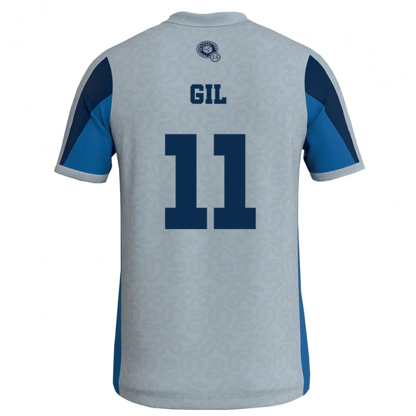Danxen Women El Salvador Cristian Gil #11 White Sky Blue Away Jersey 26-28 T-Shirt