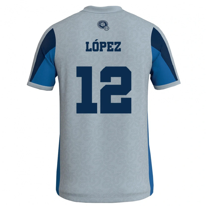 Danxen Women El Salvador Abigaíl López #12 White Sky Blue Away Jersey 26-28 T-Shirt