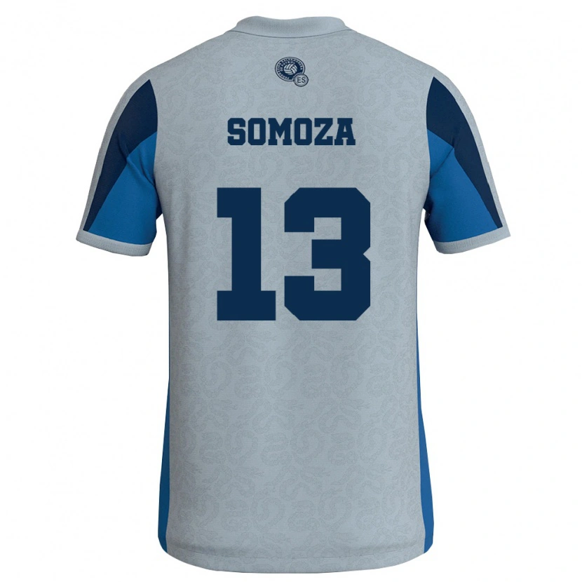 Danxen Women El Salvador Néstor Somoza #13 White Sky Blue Away Jersey 26-28 T-Shirt