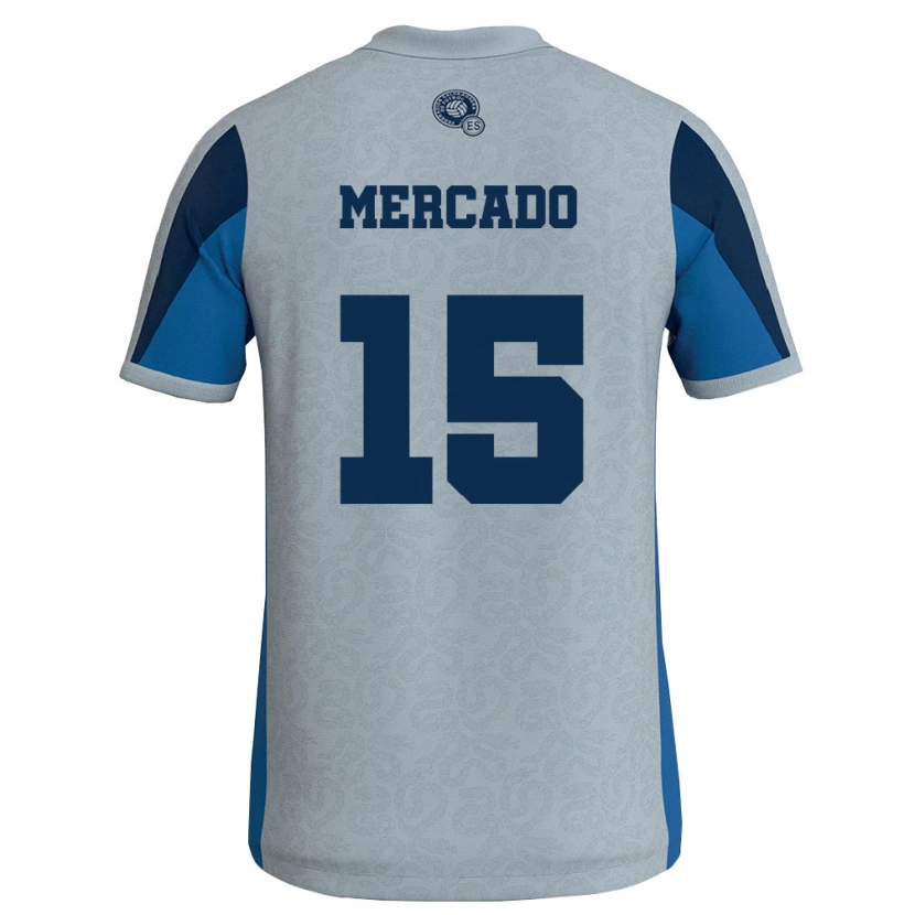 Danxen Women El Salvador Michell Mercado #15 White Sky Blue Away Jersey 26-28 T-Shirt