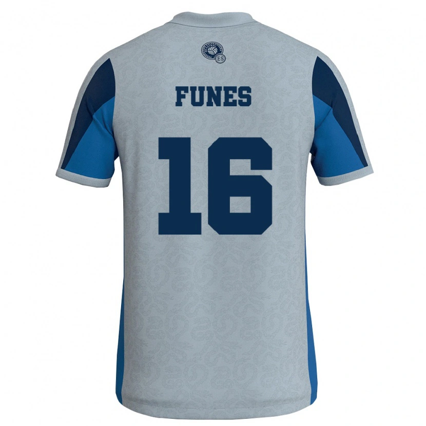 Danxen Women El Salvador Sebastián Funes #16 White Sky Blue Away Jersey 26-28 T-Shirt