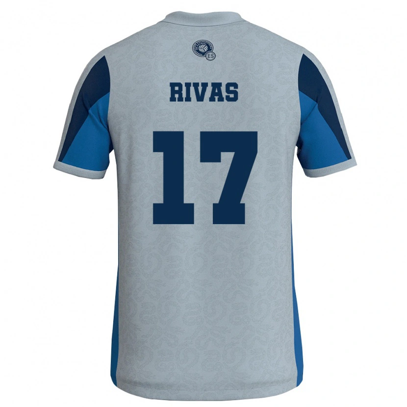 Danxen Women El Salvador Eduardo Rivas #17 White Sky Blue Away Jersey 26-28 T-Shirt