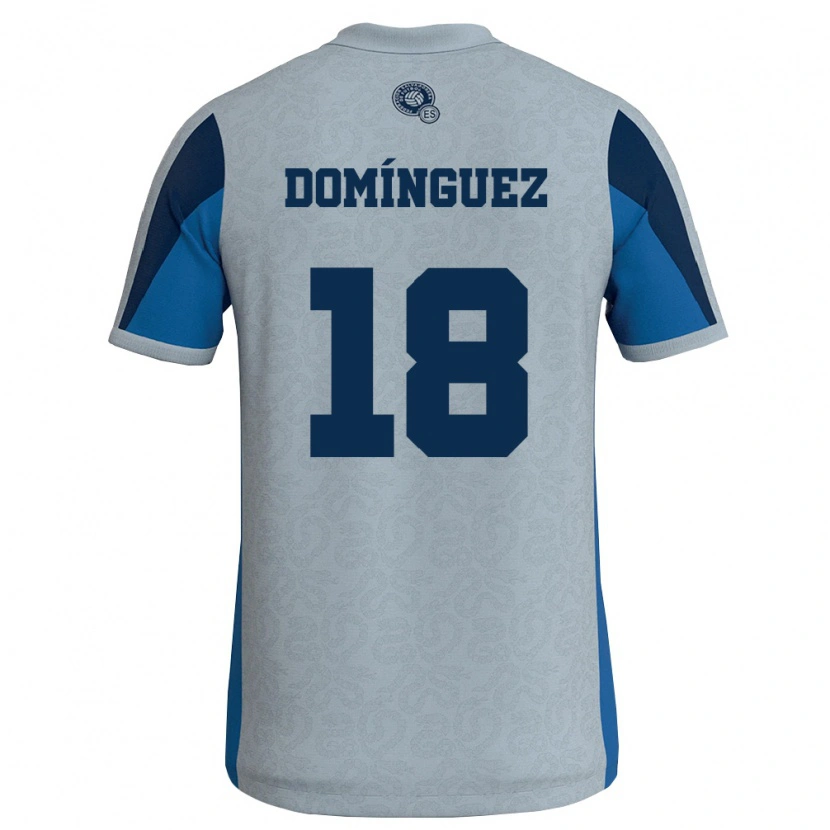 Danxen Women El Salvador Arturo Domínguez #18 White Sky Blue Away Jersey 26-28 T-Shirt