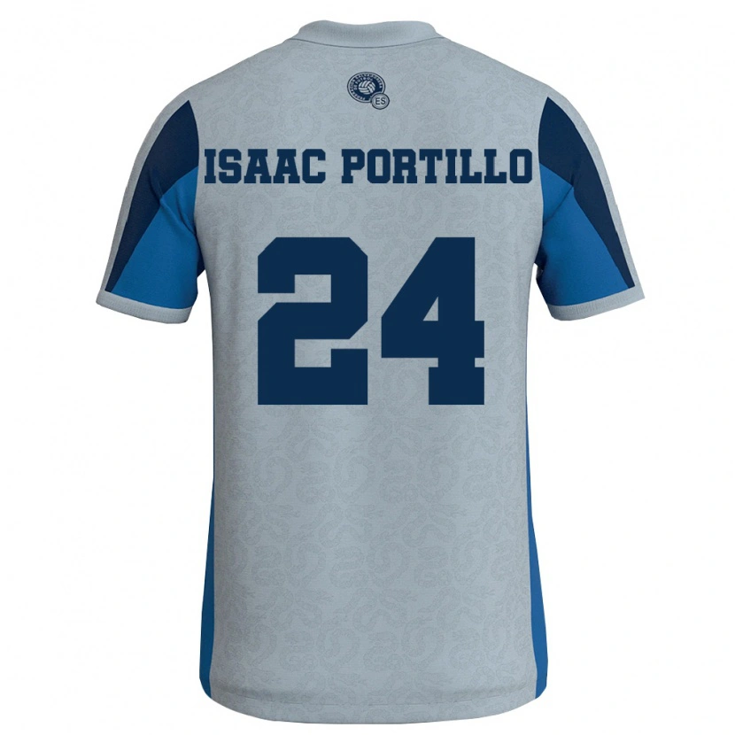 Danxen Women El Salvador José Isaac Portillo #24 White Sky Blue Away Jersey 26-28 T-Shirt