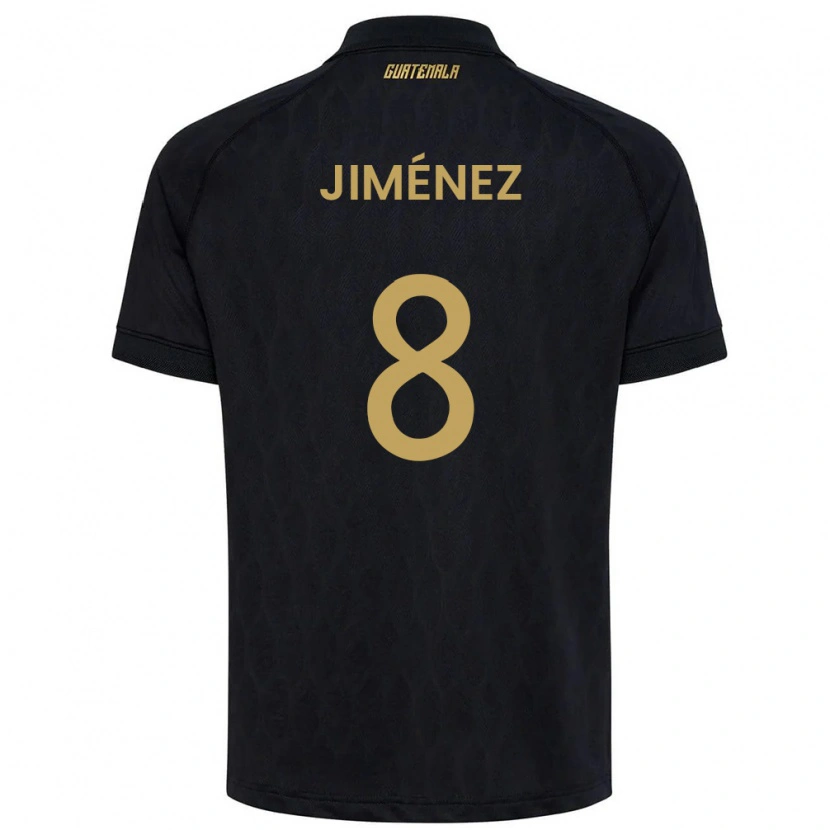 Danxen Women Guatemala Andoni Jiménez #8 Black Sky Blue White Away Jersey 26-28 T-Shirt
