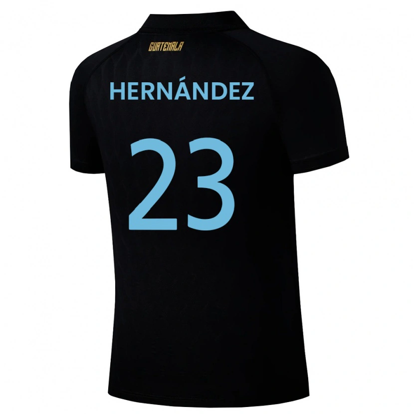 Danxen Women Guatemala Marcelo Hernández #23 Black Sky Blue White Away Jersey 26-28 T-Shirt