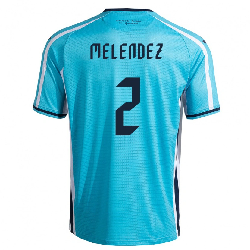 Danxen Women Honduras Denis Meléndez #2 Sky Blue Navy Away Jersey 26-28 T-Shirt