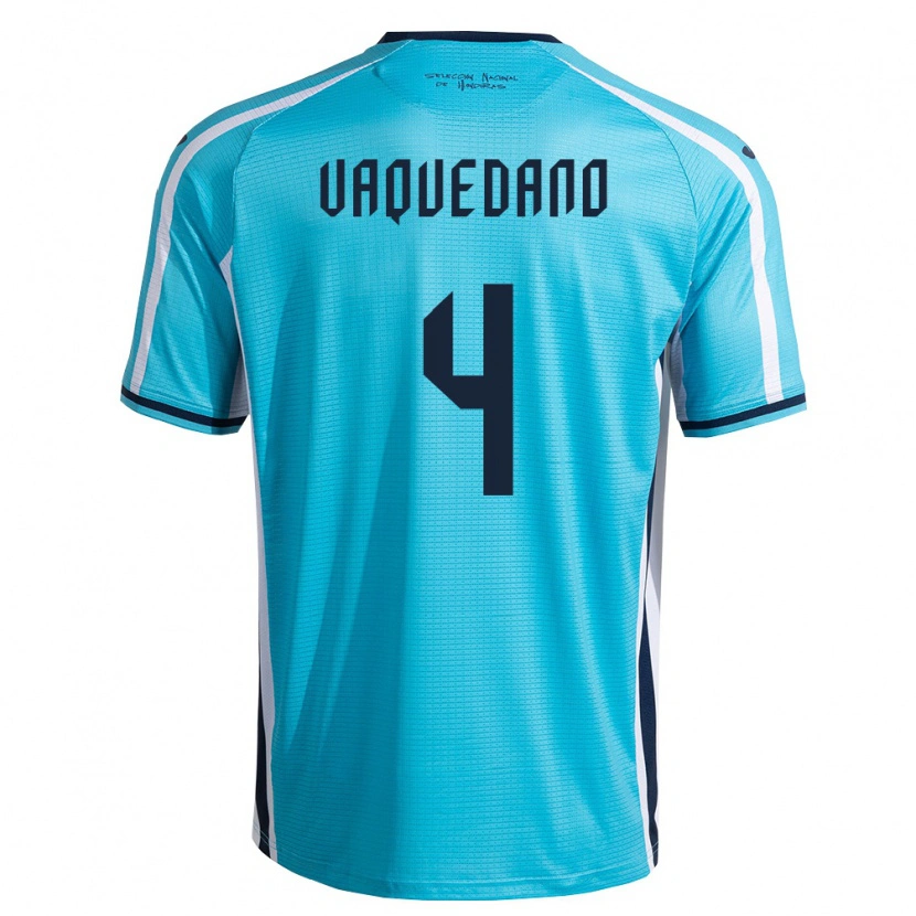 Danxen Women Honduras Brayan Vaquedano #4 Sky Blue Navy Away Jersey 26-28 T-Shirt