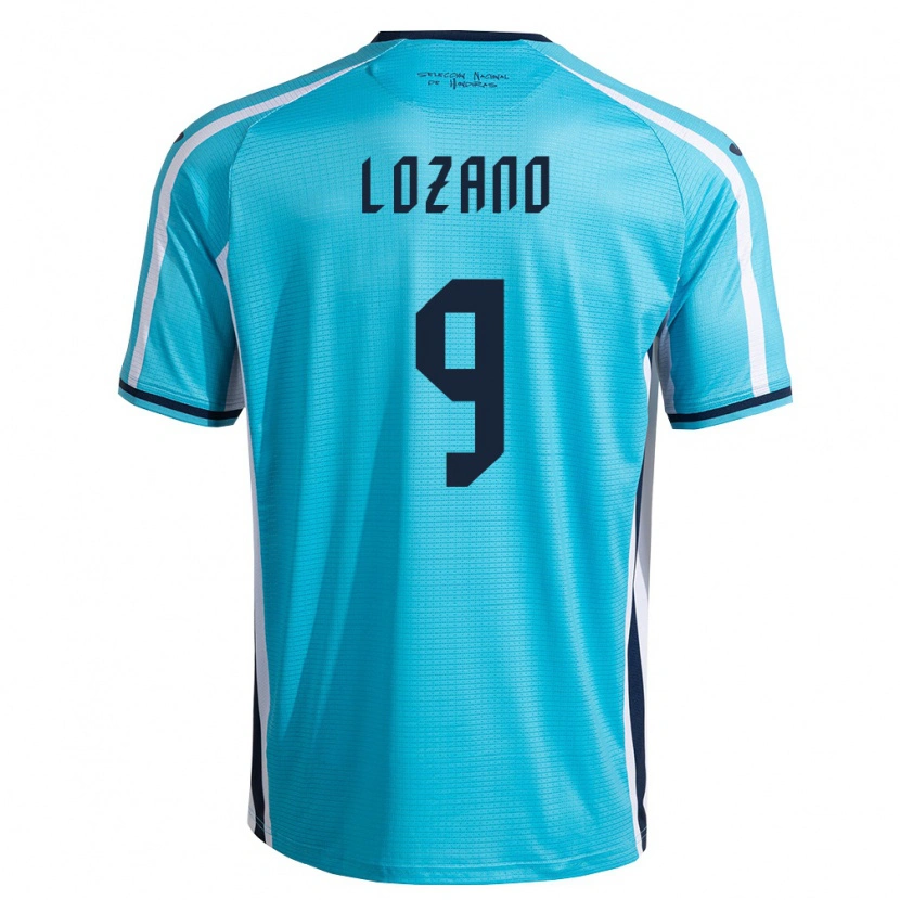 Danxen Women Honduras Choco Lozano #9 Sky Blue Navy Away Jersey 26-28 T-Shirt