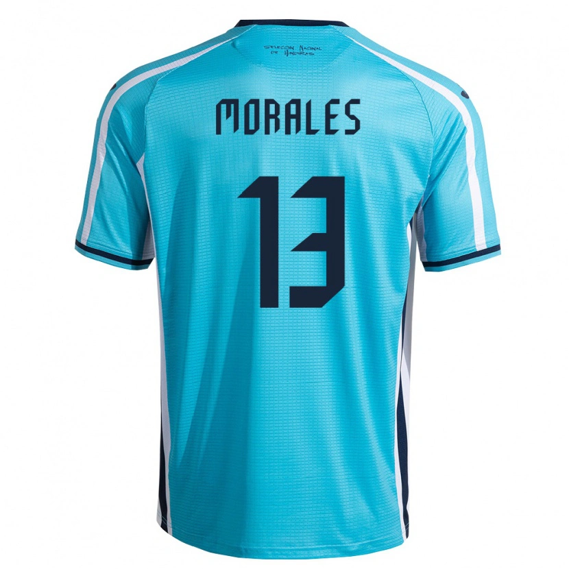 Danxen Women Honduras Maikol Morales #13 Sky Blue Navy Away Jersey 26-28 T-Shirt