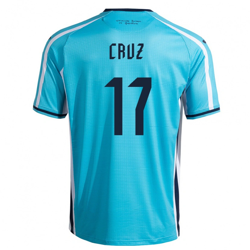 Danxen Women Honduras Darwin Cruz #17 Sky Blue Navy Away Jersey 26-28 T-Shirt