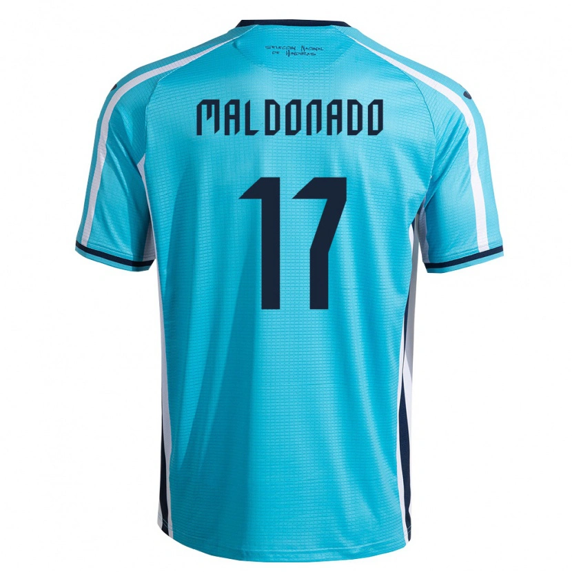 Danxen Women Honduras Axel Maldonado #17 Sky Blue Navy Away Jersey 26-28 T-Shirt