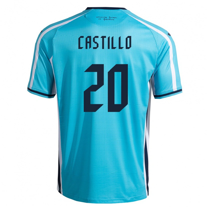 Danxen Women Honduras Nelson Castillo #20 Sky Blue Navy Away Jersey 26-28 T-Shirt