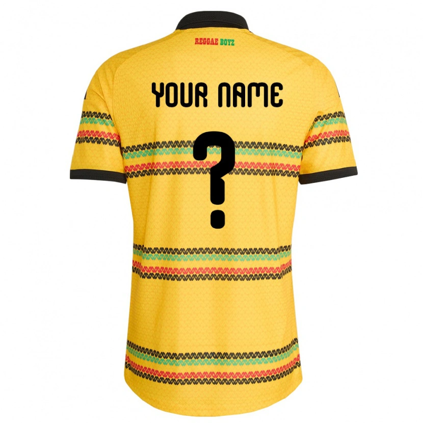 Danxen Kid Jamaica Your Name #0 Yellow Black Green Home Jersey 26-28 T-Shirt