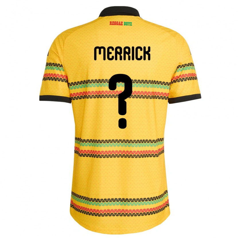 Danxen Kid Jamaica Dwight Merrick #0 Yellow Black Green Home Jersey 26-28 T-Shirt