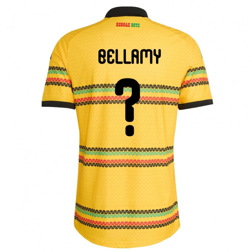 Danxen Kid Jamaica Sydney Bellamy #0 Yellow Black Green Home Jersey 26-28 T-Shirt