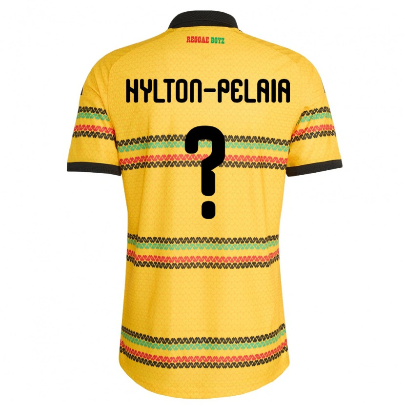 Danxen Kid Jamaica Jayda Hylton-Pelaia #0 Yellow Black Green Home Jersey 26-28 T-Shirt