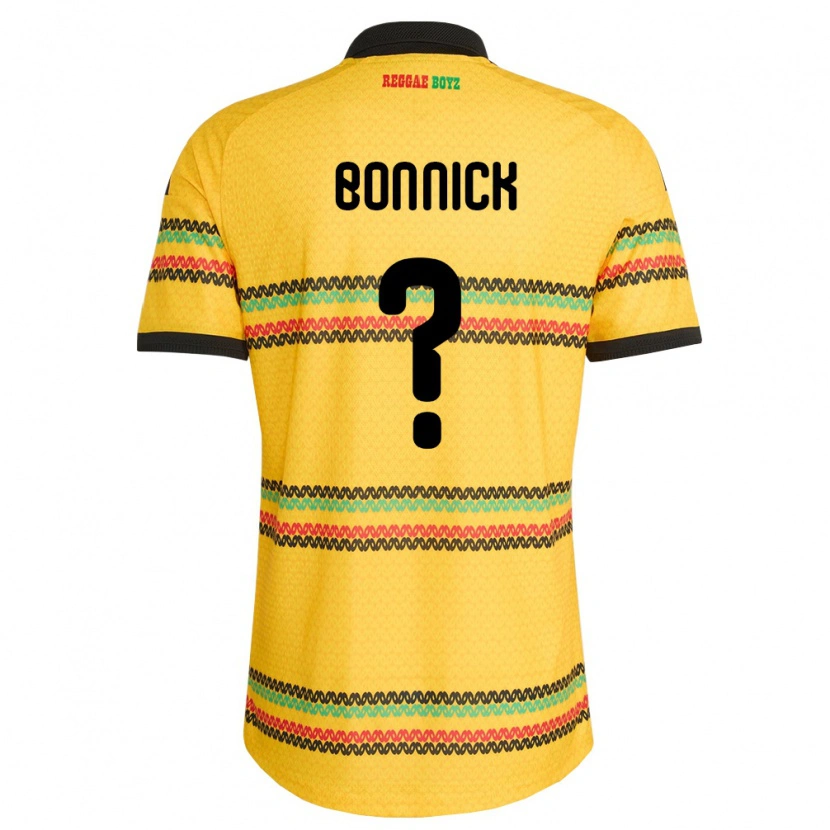 Danxen Kid Jamaica Sheyenne Bonnick #0 Yellow Black Green Home Jersey 26-28 T-Shirt