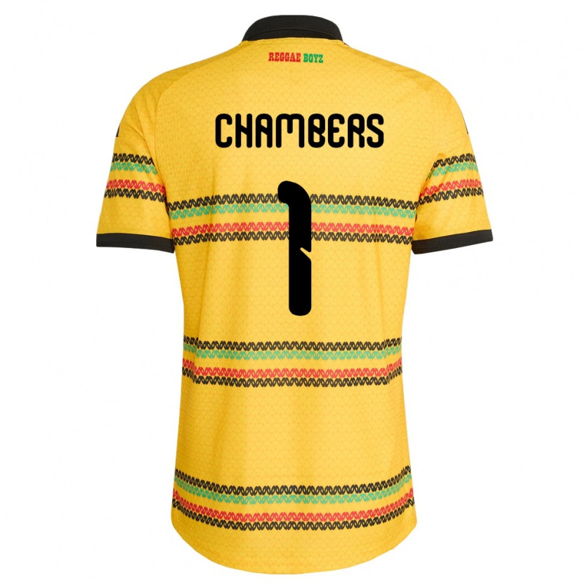 Danxen Kid Jamaica Tafari Chambers #1 Yellow Black Green Home Jersey 26-28 T-Shirt