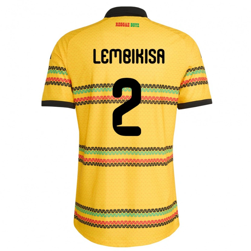Danxen Kid Jamaica Dexter Lembikisa #2 Yellow Black Green Home Jersey 26-28 T-Shirt