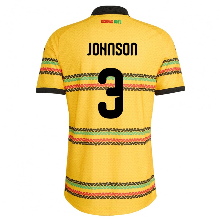 Danxen Kid Jamaica Melissa Johnson #3 Yellow Black Green Home Jersey 26-28 T-Shirt