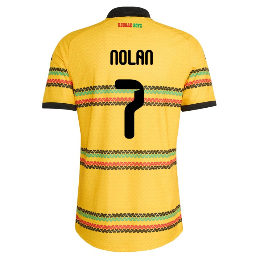 Danxen Kid Jamaica Jahmarie Nolan #7 Yellow Black Green Home Jersey 26-28 T-Shirt