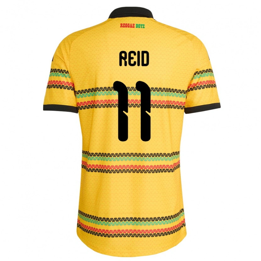 Danxen Kid Jamaica Seymour Reid #11 Yellow Black Green Home Jersey 26-28 T-Shirt