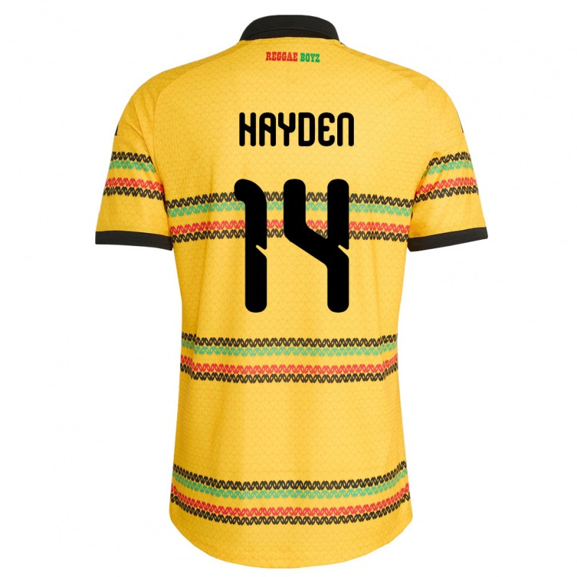 Danxen Kid Jamaica Isaac Hayden #14 Yellow Black Green Home Jersey 26-28 T-Shirt